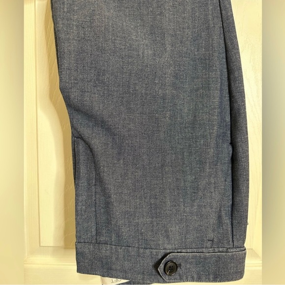 LOFT Chambray Skinny Button Tab Sutton Pants size 16P - Picture 6 of 10